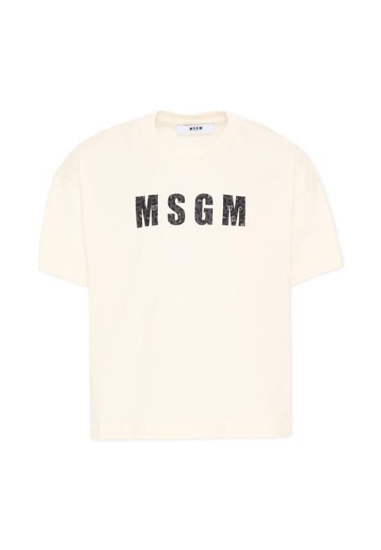 25FW [키즈] 엠에스지엠 티셔츠 F5MSJGTH141 013 IVORY