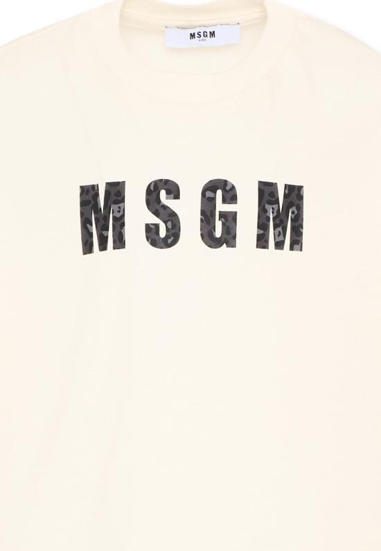25FW [키즈] 엠에스지엠 티셔츠 F5MSJGTH141 013 IVORY - MSGM