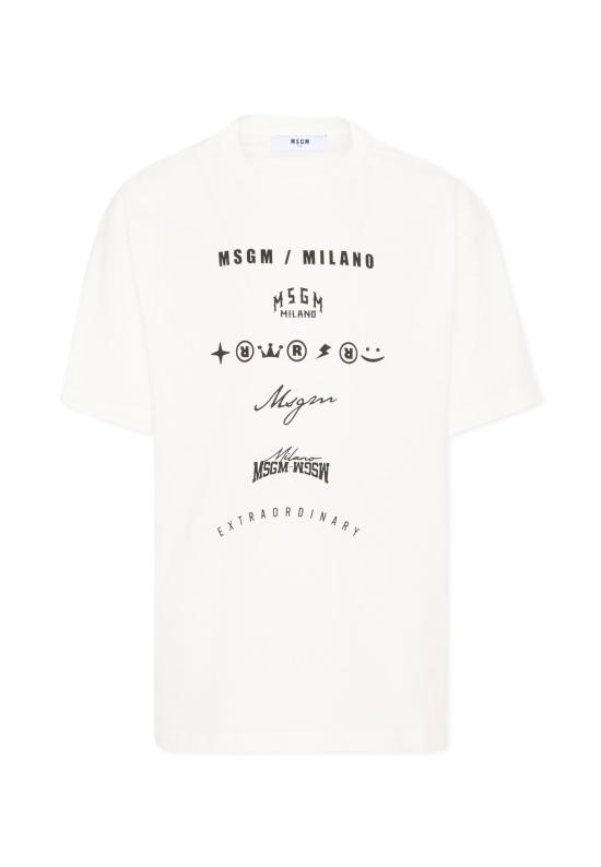 25FW [키즈] 엠에스지엠 티셔츠 F5MSJBTH222 002 WHITE