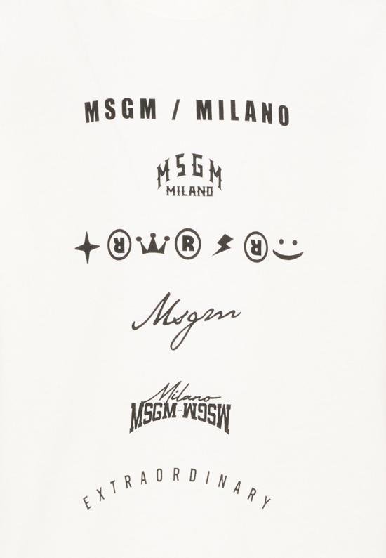 25FW [키즈] 엠에스지엠 티셔츠 F5MSJBTH222 002 WHITE - MSGM