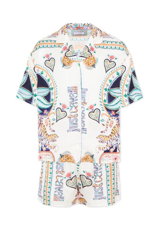 26SS [키즈] 저스트까발리 셔츠 JGP26104CE PALM PRISTINE MULTICOLOR