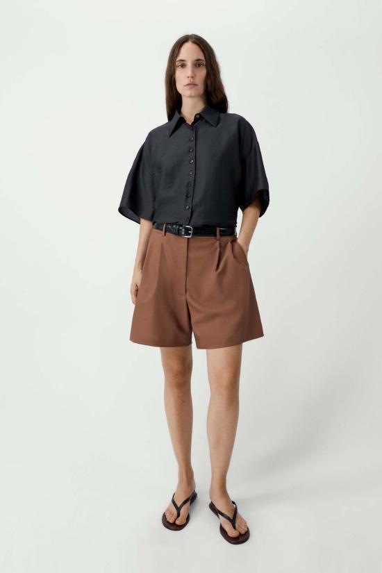  코데라 셔츠 코르데라 반팔 셔츠 에스프레소 - CORDERA