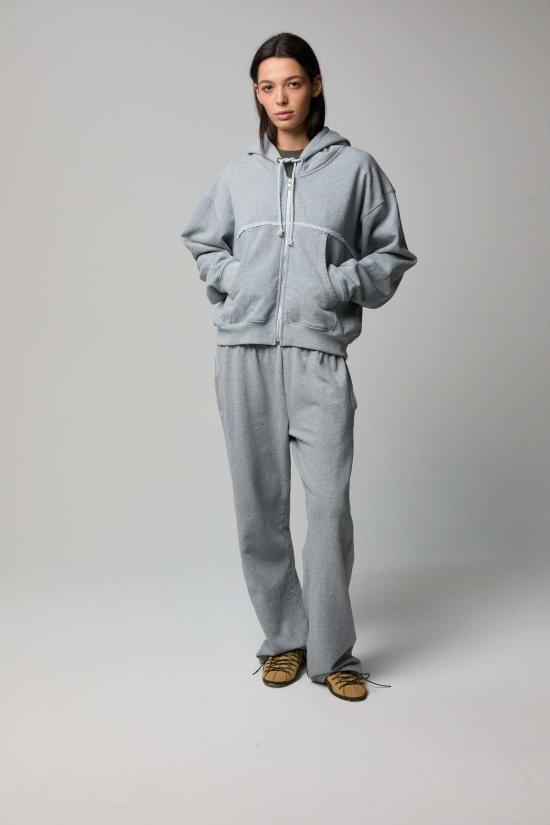  아셀 스웨터 애셔 헤일리 오버사이즈 후드티 헤더 그레이 - ASHER