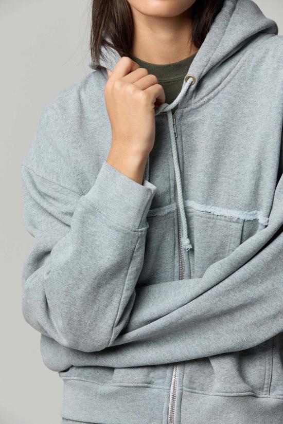  아셀 스웨터 애셔 헤일리 오버사이즈 후드티 헤더 그레이 - ASHER