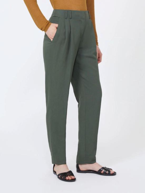 26SS 막스마라 스튜디오 스트레이트 팬츠 ACERBO009 Green - MAX MARA STUDIO