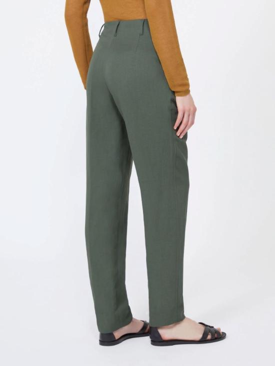 26SS 막스마라 스튜디오 스트레이트 팬츠 ACERBO009 Green - MAX MARA STUDIO