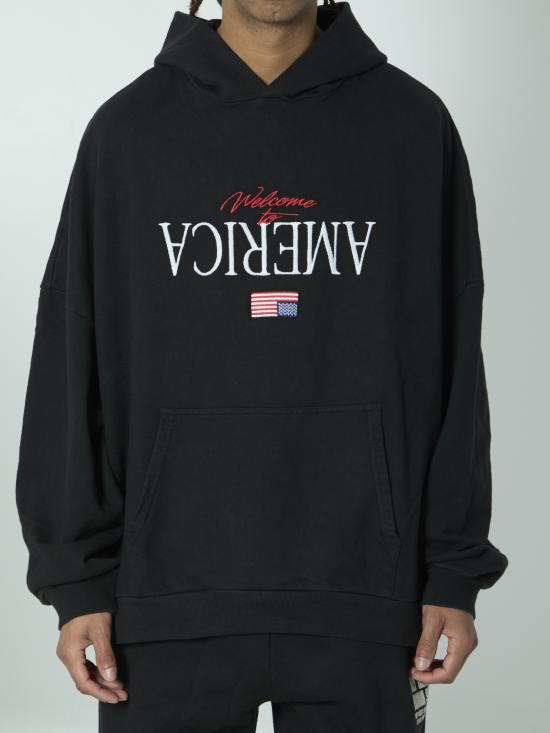 26SS 윌리 차바리아 후드 티셔츠 WCJSY0241 BLACK