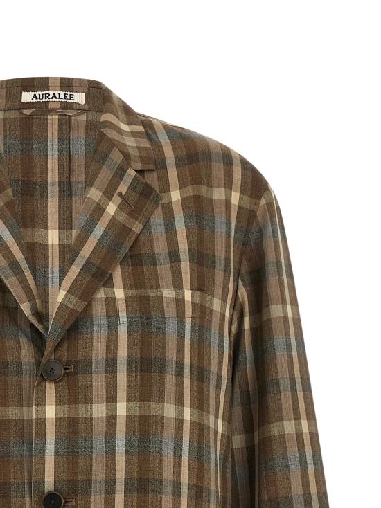 26SS 오라리 수트 자켓 A26SJ04TCTOPBROWNCHECK Brown - AURALEE