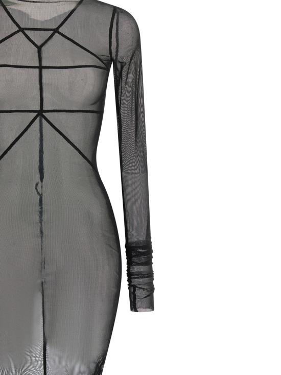 26SS 릭 오웬스 롱 원피스 RO01F6589TUS09 Black - RICK OWENS