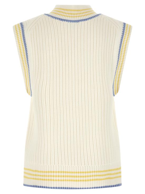 26SS 라코스테 니트 베스트 AH06144I5 White - LACOSTE