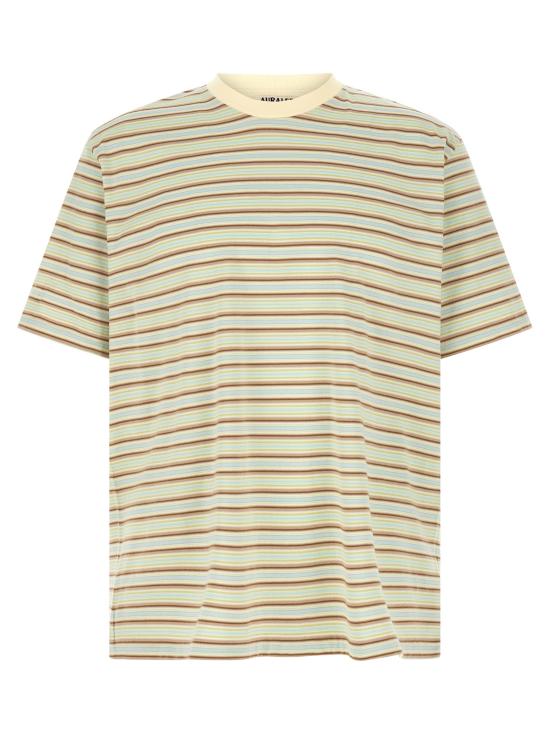 26SS 오라리 반팔 티셔츠 A26ST02GJFADEMINTSTRIPE Multicolor