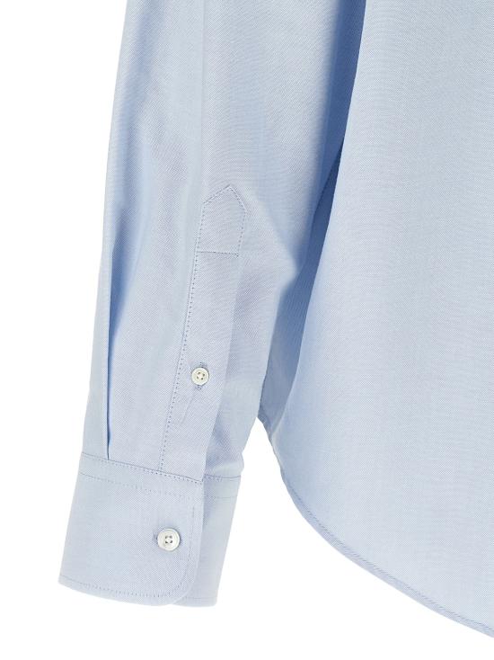 26SS 아미 스몰 하트 로고 박시 자수 셔츠 HSH822CO0031450 Light Blue - AMI