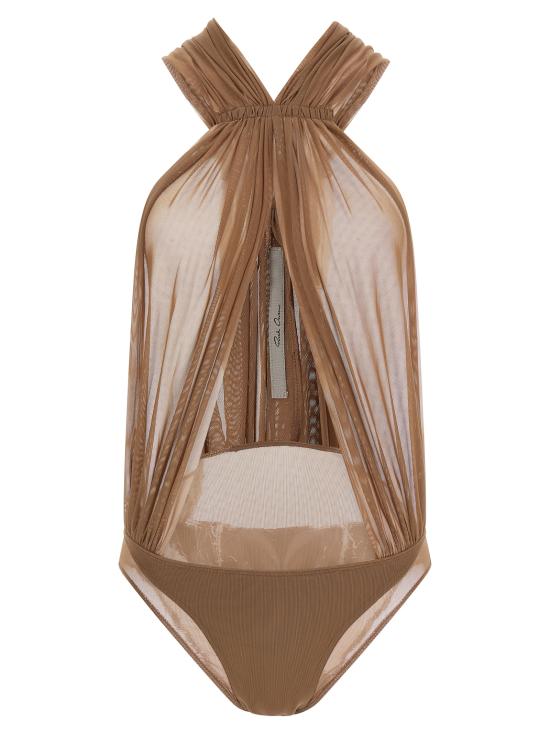 26SS 릭 오웬스 바디수트 티셔츠 RO01F6150TUS44 Brown