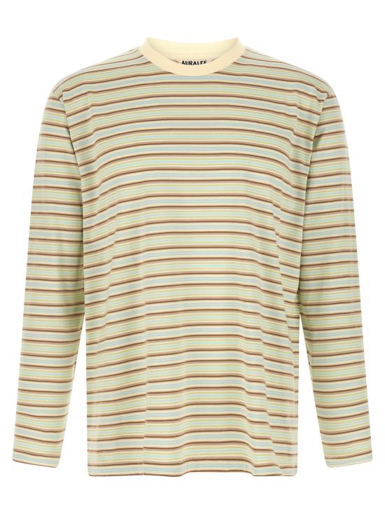 26SS 오라리 긴팔 티셔츠 A26SP01GJFADEMINTSTRIPE Multicolor