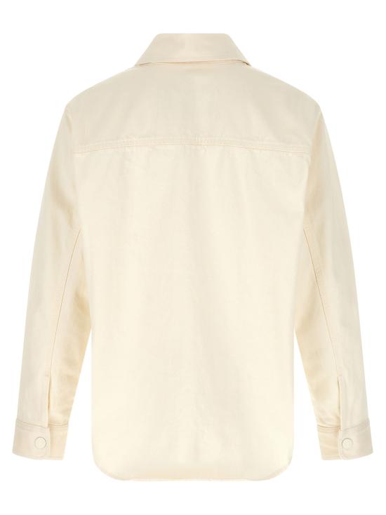 26SS 아미 톤온톤 로고 코튼 니트 오버셔츠 UJK897DE0126136 Beige - AMI