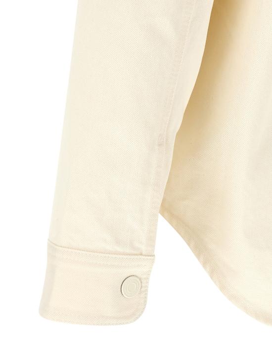 26SS 아미 톤온톤 로고 코튼 니트 오버셔츠 UJK897DE0126136 Beige - AMI