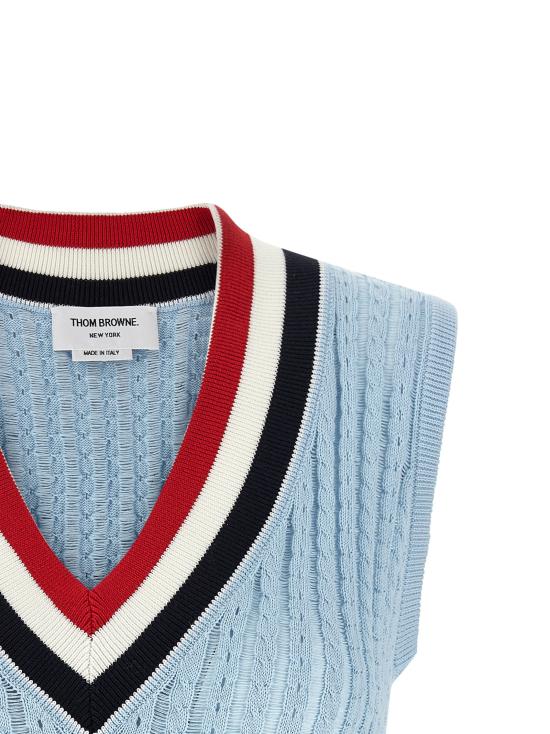 26SS 톰브라운 스웨터 FKV231AY3014472 Light Blue - THOM BROWNE