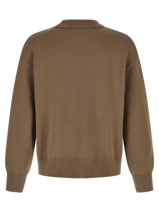 26SS 아미 ADC 울 & 코튼 크루넥 하트 스웨터 UKS859KN0156A117 Beige - AMI