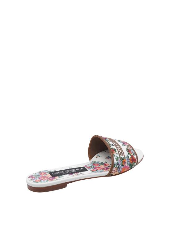 26SS 돌체앤가바나 자수 나파 레더 플랫 슬리퍼 CQ0571A64838V135 - DOLCE & GABBANA