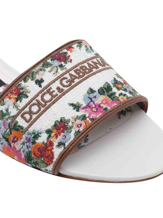 26SS 돌체앤가바나 자수 나파 레더 플랫 슬리퍼 CQ0571A64838V135 - DOLCE & GABBANA