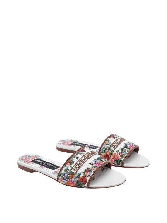 26SS 돌체앤가바나 자수 나파 레더 플랫 슬리퍼 CQ0571A64838V135 - DOLCE & GABBANA