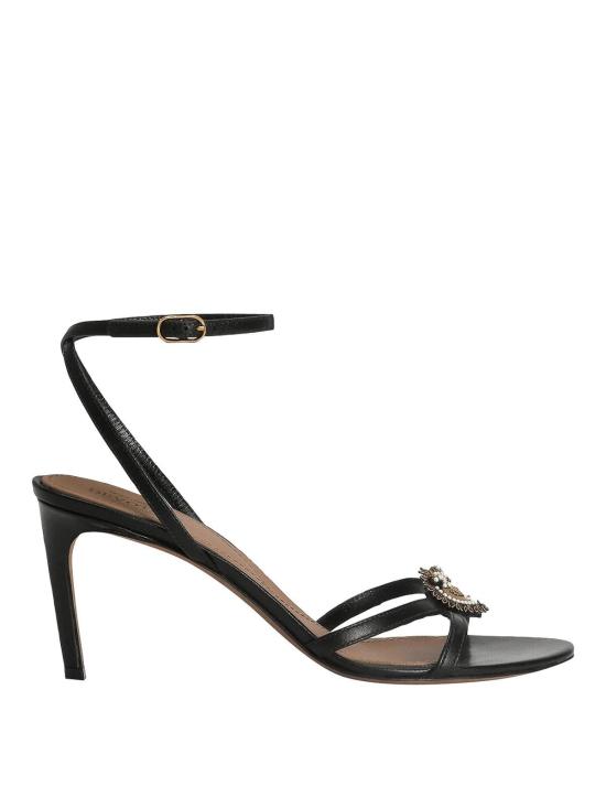 26SS 돌체앤가바나 디보션 카프스킨 샌들힐 CR1983AP41280999 Black