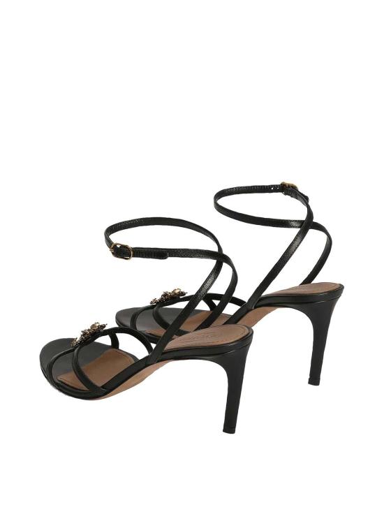 26SS 돌체앤가바나 디보션 카프스킨 샌들힐 CR1983AP41280999 Black - DOLCE & GABBANA