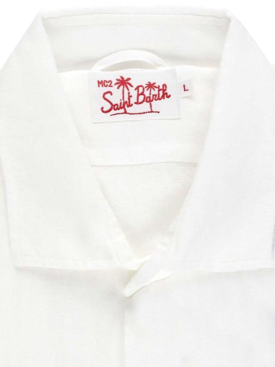 26SS 세인트바쓰 긴팔 셔츠 PAMPLONA01896HLINEN01 White - MC2 SAINT BARTH