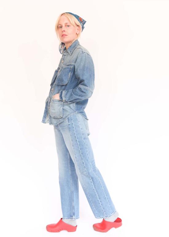  샤이나 모트 데님 셔츠 워크 셔츠 - SHAINA MOTE