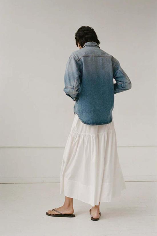  샤이나 모트 데님 셔츠 워크 셔츠 - SHAINA MOTE