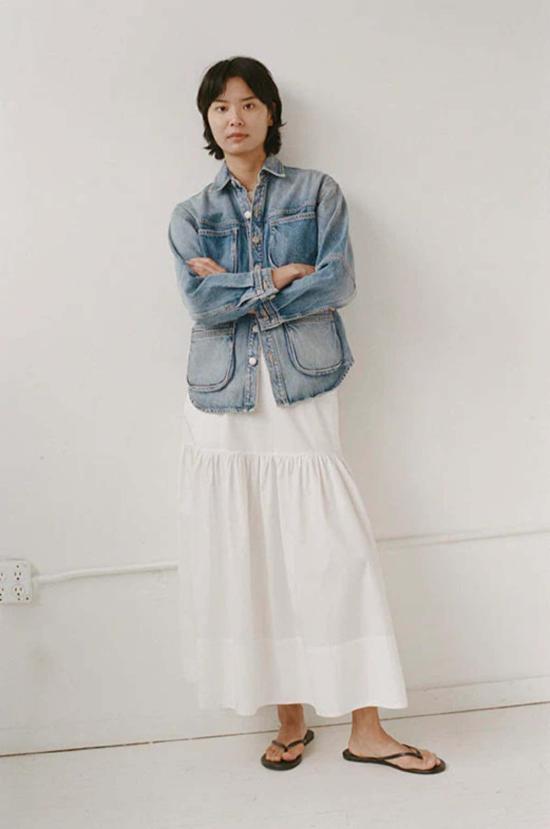  샤이나 모트 데님 셔츠 워크 셔츠 - SHAINA MOTE