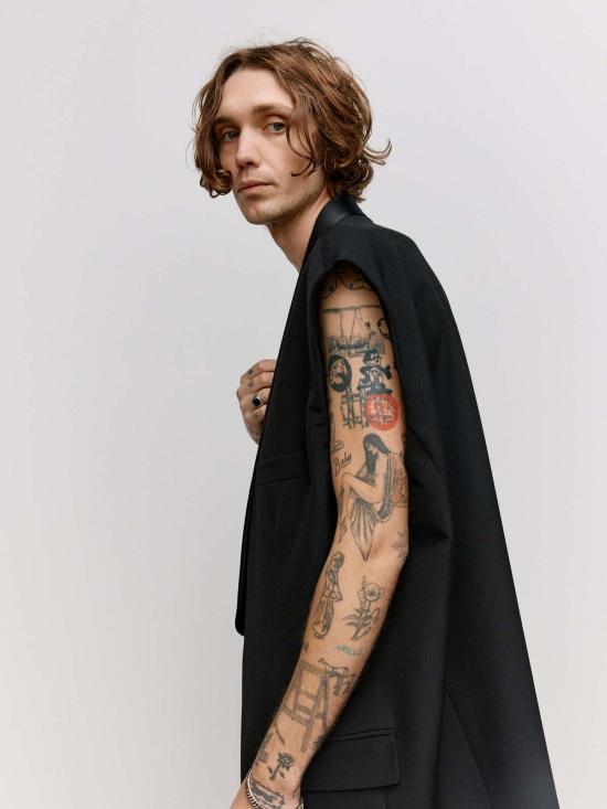  MM6 메종마르지엘라 베스트 Mm6 메종 마르지엘라 오버사이즈 슬리브리스 턱시도 재킷 - MM6 MAISON MARGIELA