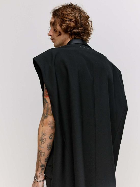  MM6 메종마르지엘라 베스트 Mm6 메종 마르지엘라 오버사이즈 슬리브리스 턱시도 재킷 - MM6 MAISON MARGIELA