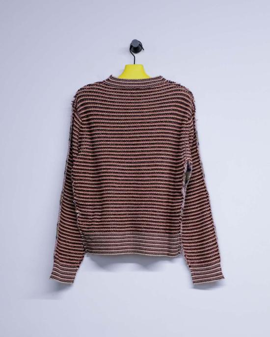  마르니 스웨터 소프트 핑크 스트라이프 모헤어 & 울 하프앤하프 - MARNI