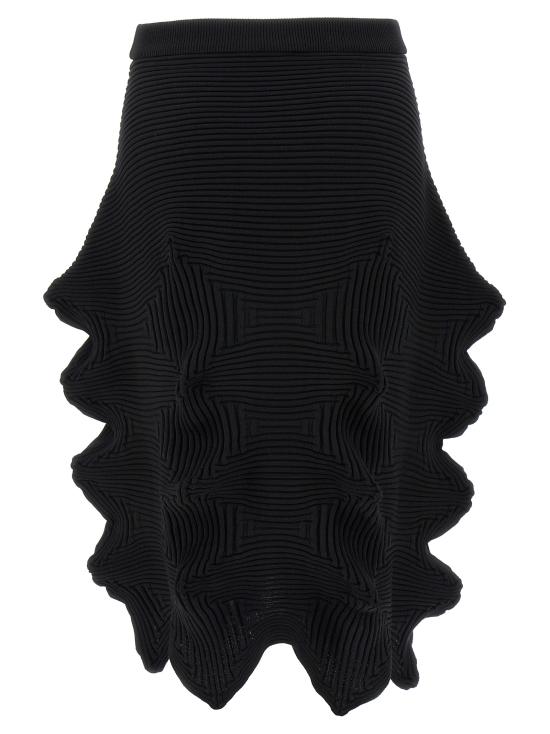 26SS 이세이 미야케 미디 스커트 IM66KG78315 Black - ISSEY MIYAKE