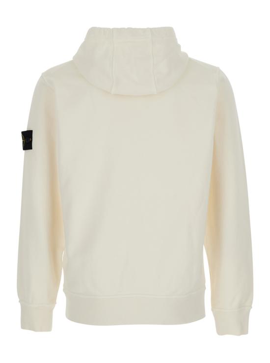 26SS 스톤 아일랜드 오가닉 코튼 플리스 레귤러핏 후드 스웨트셔츠 L1S156100062S0051V0093 White - STONE ISLAND