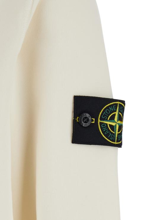 26SS 스톤 아일랜드 오가닉 코튼 플리스 레귤러핏 후드 스웨트셔츠 L1S156100062S0051V0093 White - STONE ISLAND