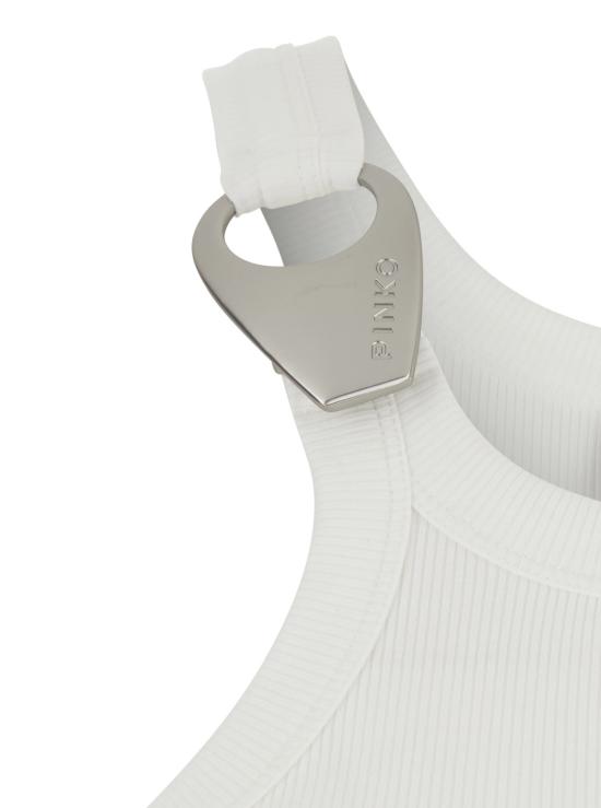 26SS 핑코 민소매 티셔츠 107300A3H8Z14 White - PINKO