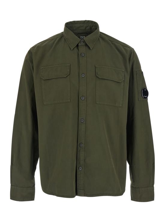 26SS 씨피 컴퍼니 오가닉 개버딘 롱슬리브 버튼 셔츠 RCCMSH706A110143G683 Green