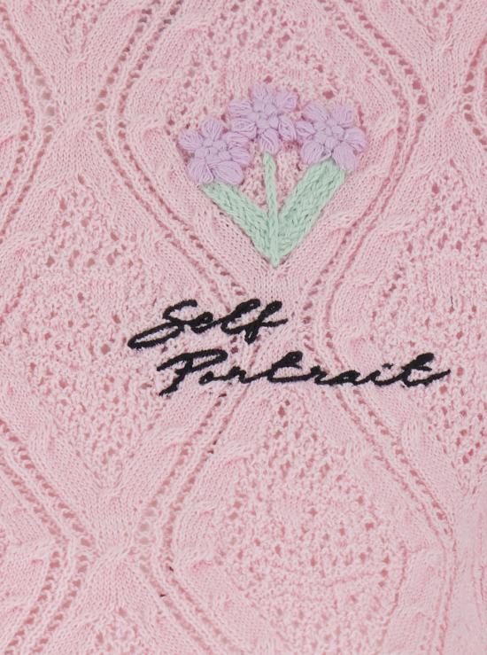 26SS 셀프 포트레이트 반팔 티셔츠 SS26057TPPINK Pink - SELF PORTRAIT