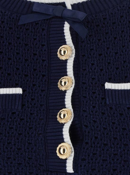 26SS 셀프 포트레이트 숏 원피스 SS26055SNNAVY Blu - SELF PORTRAIT