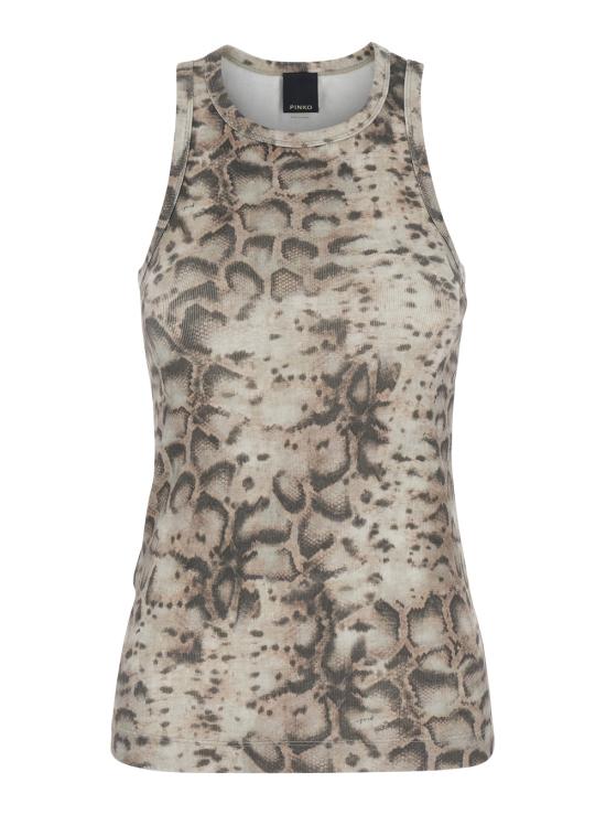 26SS 핑코 민소매 티셔츠 106919A3DPCZ9 Beige