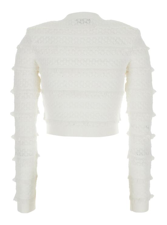 26SS 셀프 포트레이트 가디건 SS26063CWWHITE White - SELF PORTRAIT