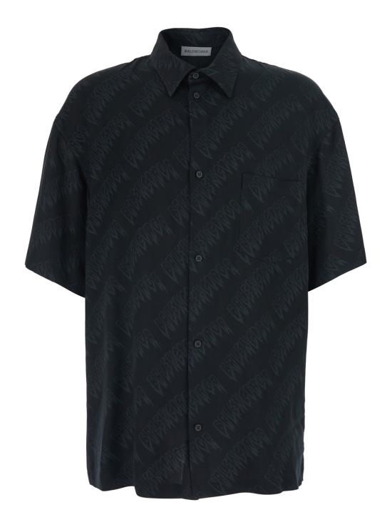 26SS 발렌시아가 반팔 셔츠 871407TUL021069 Black