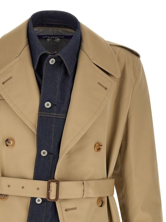  와타나베 준야 트렌치 코트 준야 와타나베 데님 인서트  베이지 - JUNYA WATANABE