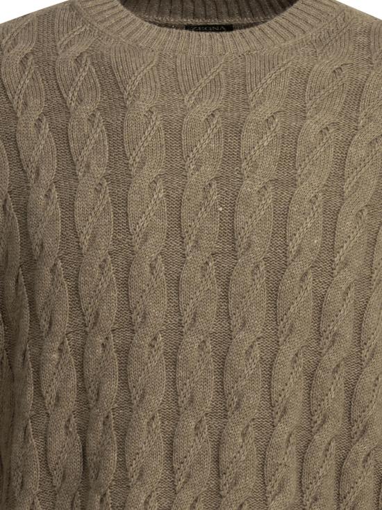 26SS 에르메네질도제냐 니트웨어 UHF76A3110N93 Beige - ERMENEGILDO ZEGNA