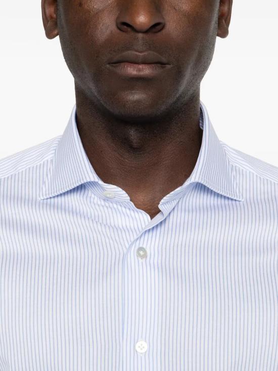 26SS 보리엘로 긴팔 셔츠 21015 3 STRIPE LIGHT BLUE - BORRIELLO