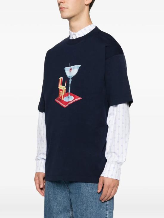 26SS 드롤드무슈 반팔 티셔츠 J TS291 CO002 NY NY NAVY - DROLE DE MONSIEUR