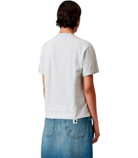 26SS 칼하트 WIP 포켓 하트 숏 슬리브 티셔츠 I032180 3QI XX S Grey - CARHARTT WIP