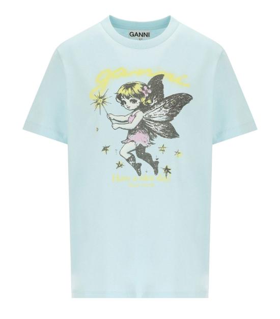 26SS 가니 반팔 티셔츠 A1050174 07Z XS Light Blue